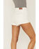 Image #4 - Shyanne Women's High Rise White Rolled Cuff Shorts , White, hi-res