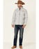 Image #2 - Powder River Outfitters Men's Solid Grey Poly Twill Bonded Zip-Front Rodeo Jacket , , hi-res