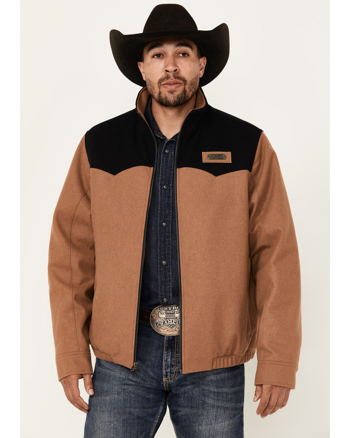 Image #1 - Cinch Men's Concealed Carry Color Block Zip Jacket, Brown, hi-res
