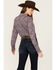Image #4 - Cinch Women's ARENAFLEX® Paisley Print Long Sleeve Button-Down Western Shirt, Burgundy, hi-res