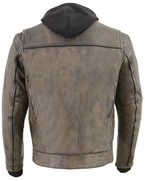 Image #2 - Milwaukee Leather Men's Distressed Utility Pocket Ventilated Concealed Carry Motorcycle Jacket , Black, hi-res