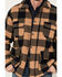 Image #4 - Cinch Men's Frontier Plaid Print Coat, Brown, hi-res
