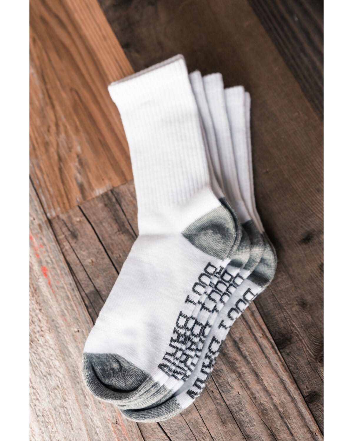 Boot Barn Kids' Basic 3-Pack Crew Socks, White, hi-res