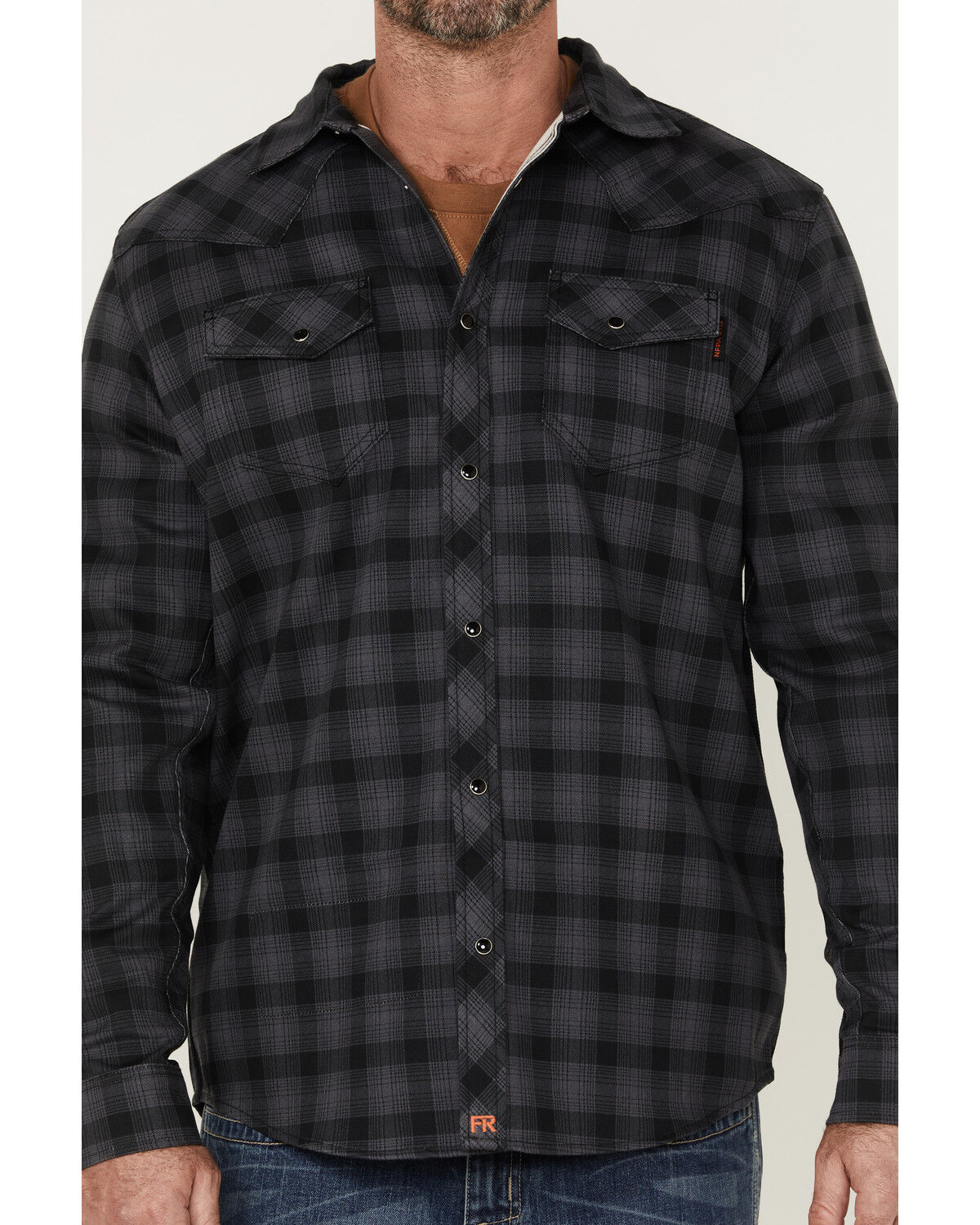 Image #3 - Cody James Men's FR Tartan Plaid Print Long Sleeve Snap Work Shirt , , hi-res