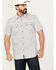 Image #1 - Moonshine Spirit Men's Striped Short Sleeve Western Snap Shirt, White, hi-res