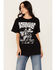 Image #1 - Somewhere West Women's American Rodeo 1966 Short Sleeve Graphic Tee, Black, hi-res