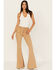 Shyanne Women's Iced Coffee High Rise Stretch Super Flare Jeans, Coffee, hi-res