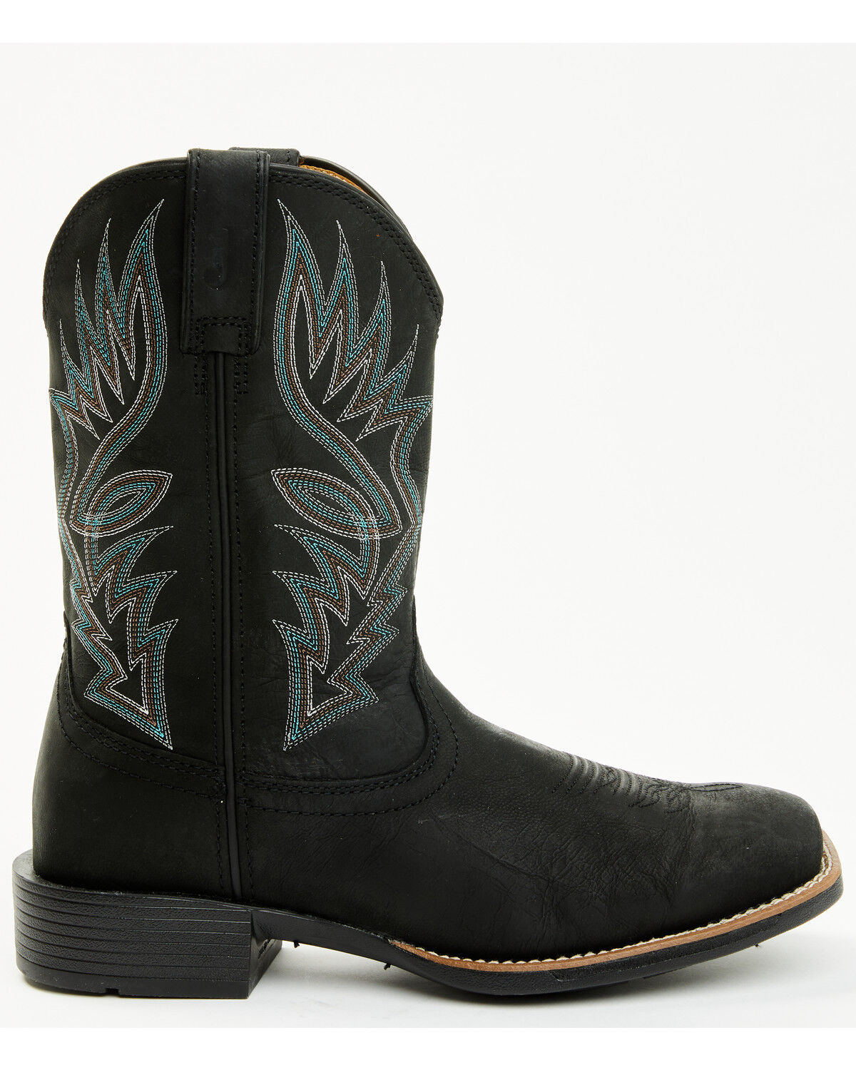 Image #2 - Justin Men's Zeke Performance Western Boots - Broad Square Toe, Black, hi-res