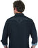 Rock 47 by Wrangler Men's Embroidered Long Sleeve Snap Shirt, Black, hi-res