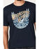 Moonshine Spirit Men's Wing Guitar Graphic Short Sleeve T-Shirt , Navy, hi-res
