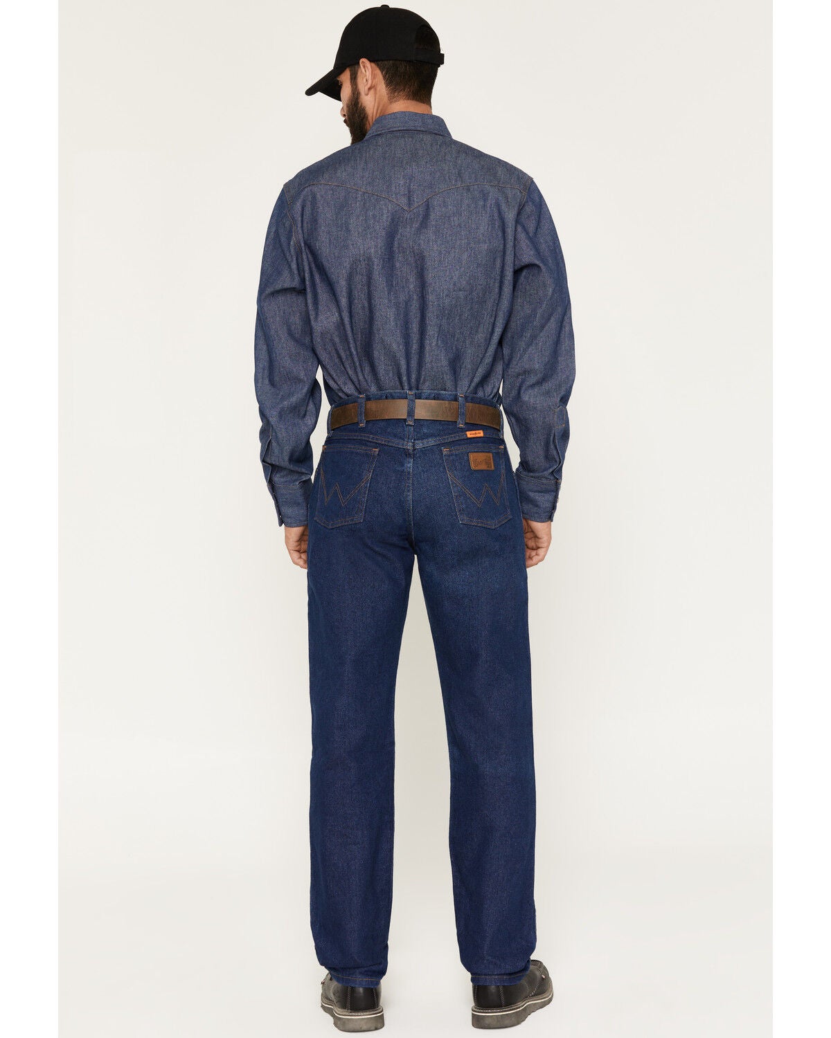 Image #3 - Wrangler Men's FR Original Fit Work Jeans, Denim, hi-res