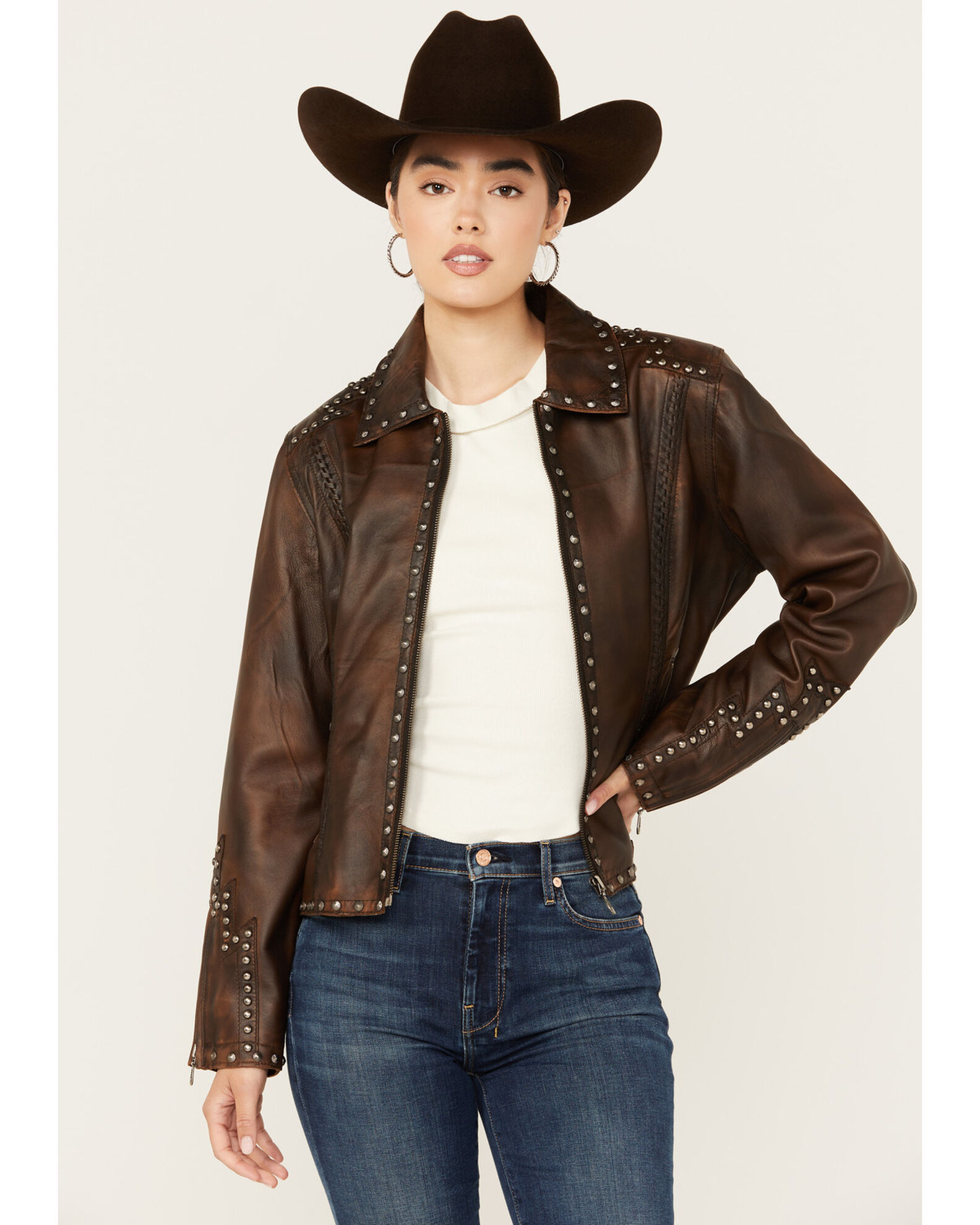 Cripple creek leather jackets new arrivals ladies