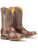 Image #1 - Tin Haul Men's Checkers Western Boots - Broad Square Toe, Tan, hi-res