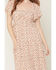 Image #3 - Wild Moss Women's Floral Print Ruffle Tiered High-Low Midi Dress, Multi, hi-res