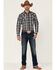 Image #2 - Moonshine Spirit Men's San Antomio Large Plaid Long Sleeve Snap Western Shirt, Navy, hi-res