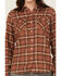 Image #3 - Wolverine Women's Autumn II Plaid Print Long Sleeve Button-Down Flannel Shirt, Brown, hi-res