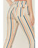 Image #4 - Rock & Roll Denim Women's Striped Pull On Flare Jeans, Tan, hi-res
