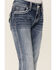 Grace in LA Girls' Border Print Bootcut Jeans, Blue, hi-res