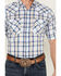 Image #3 - Ely Walker Men's Plaid Print Short Sleeve Pearl Snap Western Shirt, White, hi-res