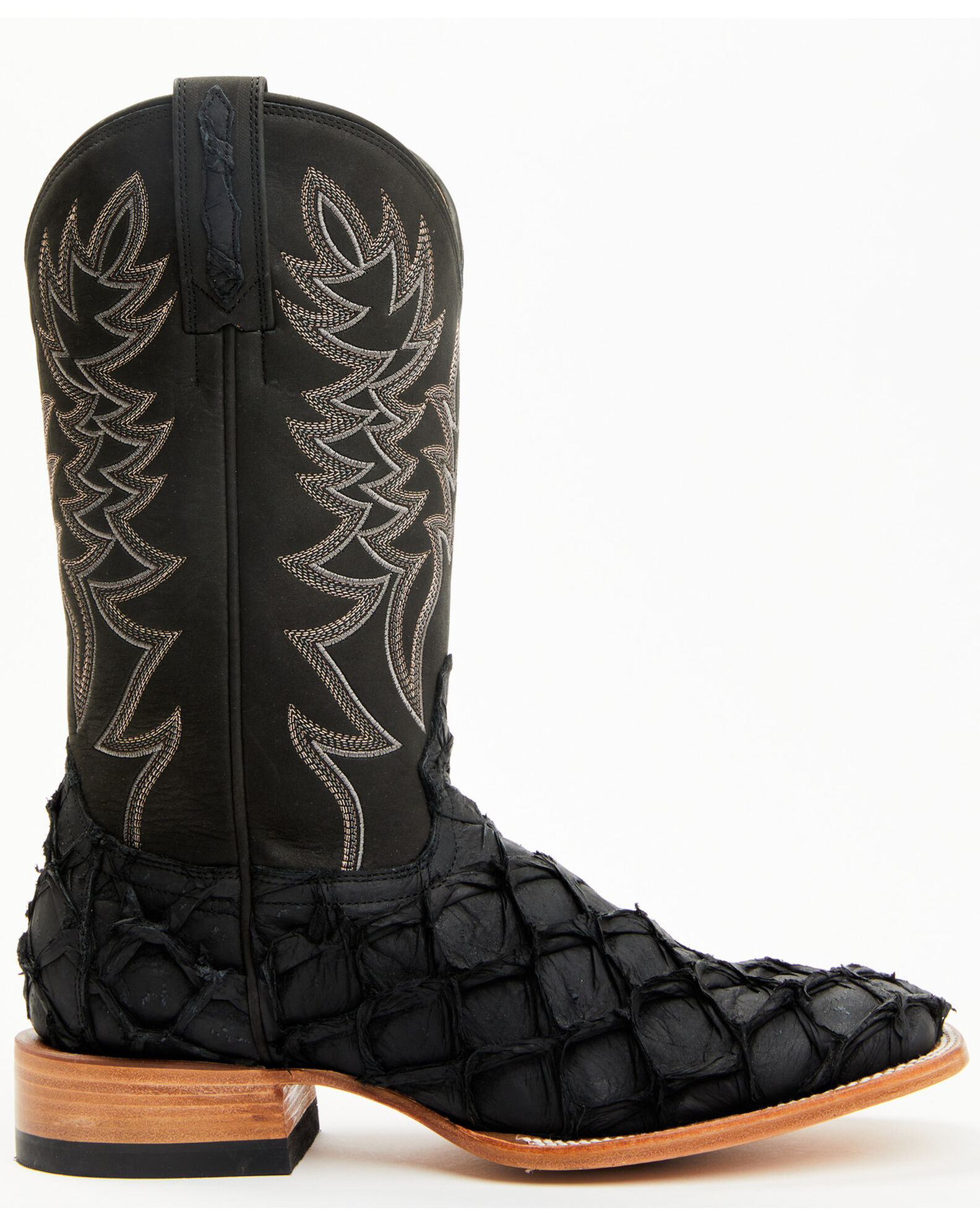 Image #2 - Cody James Men's Exotic Pirarucu Western Boots - Broad Square Toe, Black, hi-res