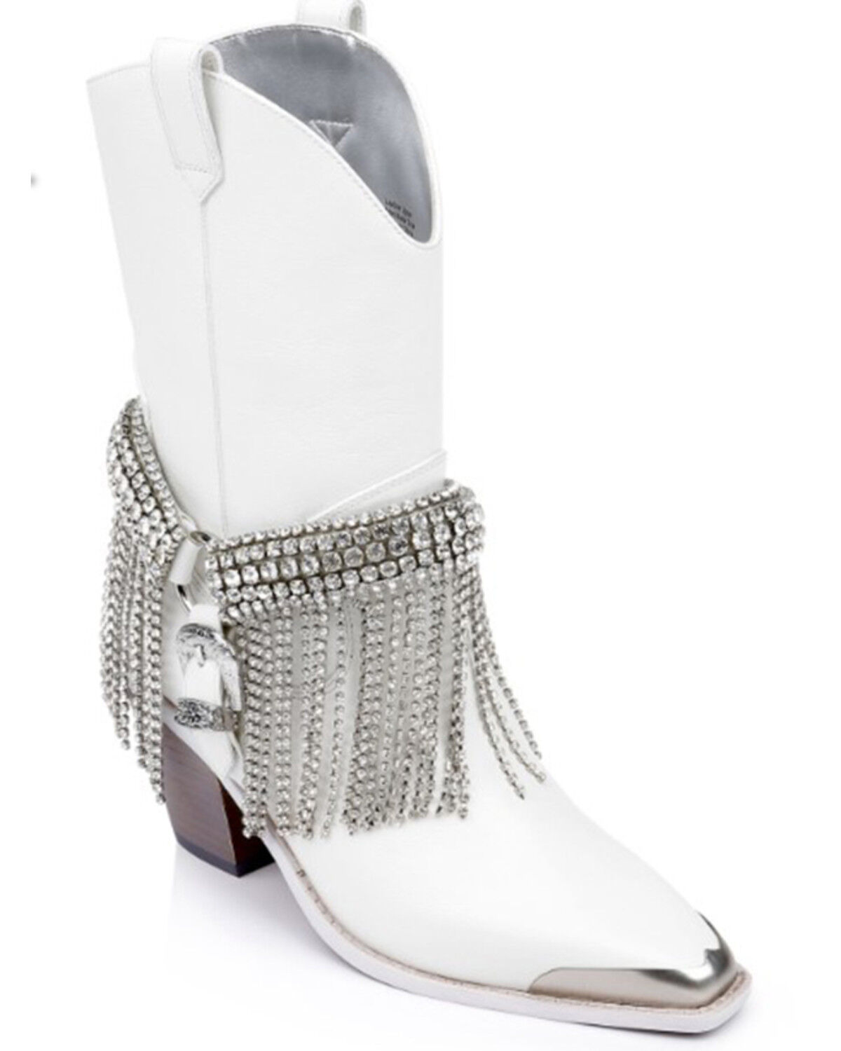 Image #1 - DanielXDiamond Women's High Noon Western Boots - Snip Toe, White, hi-res