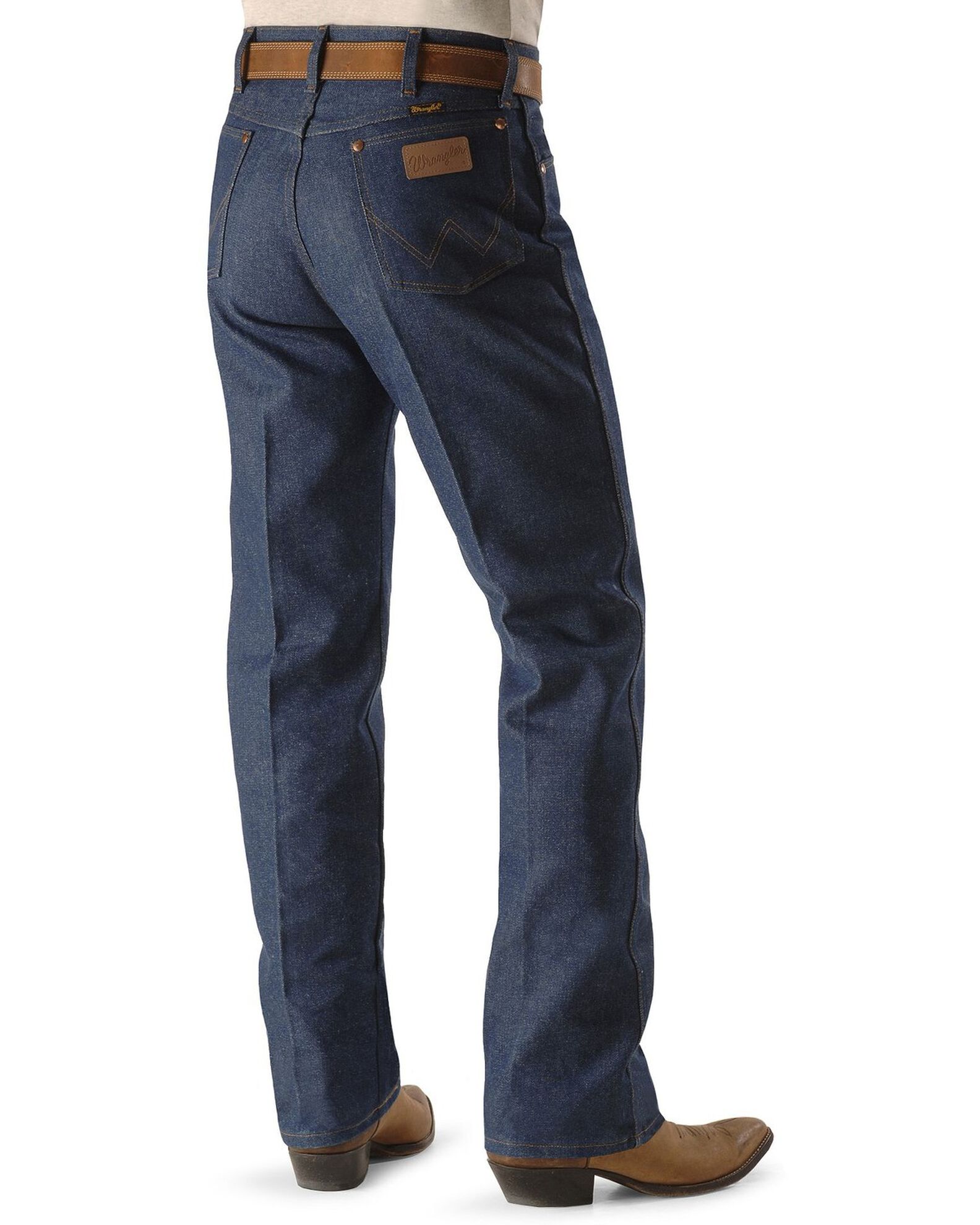 Wrangler Men's 13MWZ Dark Wash High Rise Rigid Cowboy Cut Straight Jeans |  Sheplers