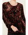 Image #3 - Shyanne Women's Burnout Velvet Peasant Lace-Up Top, Black, hi-res
