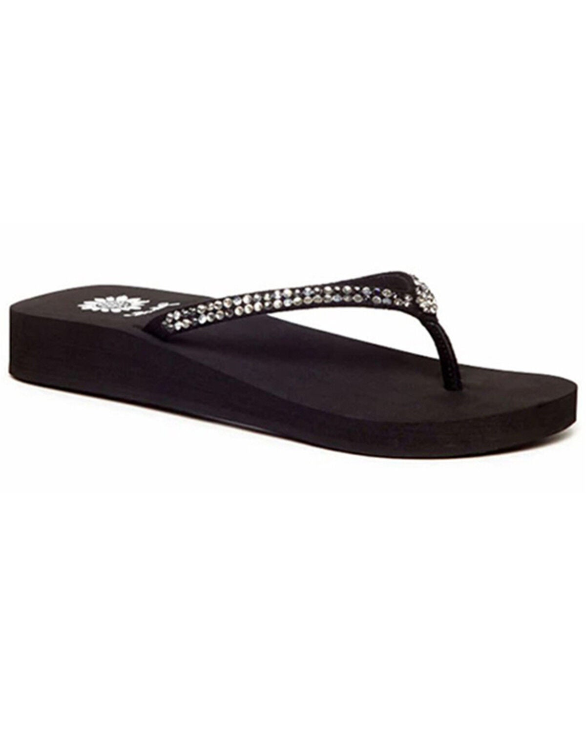 Image #1 - Yellow Box Women's Jello Rhinestone Sandals, Silver, hi-res