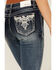 Image #2 - Grace in LA Women's Medium Wash Mid Rise Thunderbird Pocket Bootcut Stretch Denim Jeans, Medium Wash, hi-res