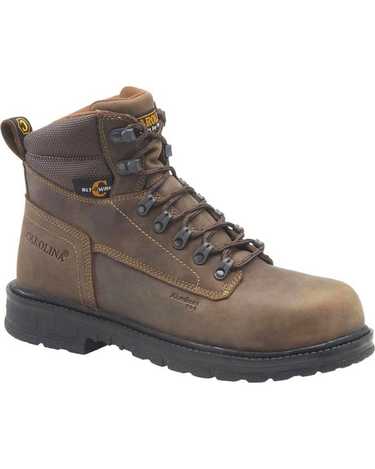 Carolina Men's 6" ESD Work Boots - Alloy Toe, Brown, hi-res