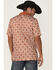 Image #4 - RANK 45® Men's Crossfire Southwestern Print Short Sleeve Polo, Brown, hi-res
