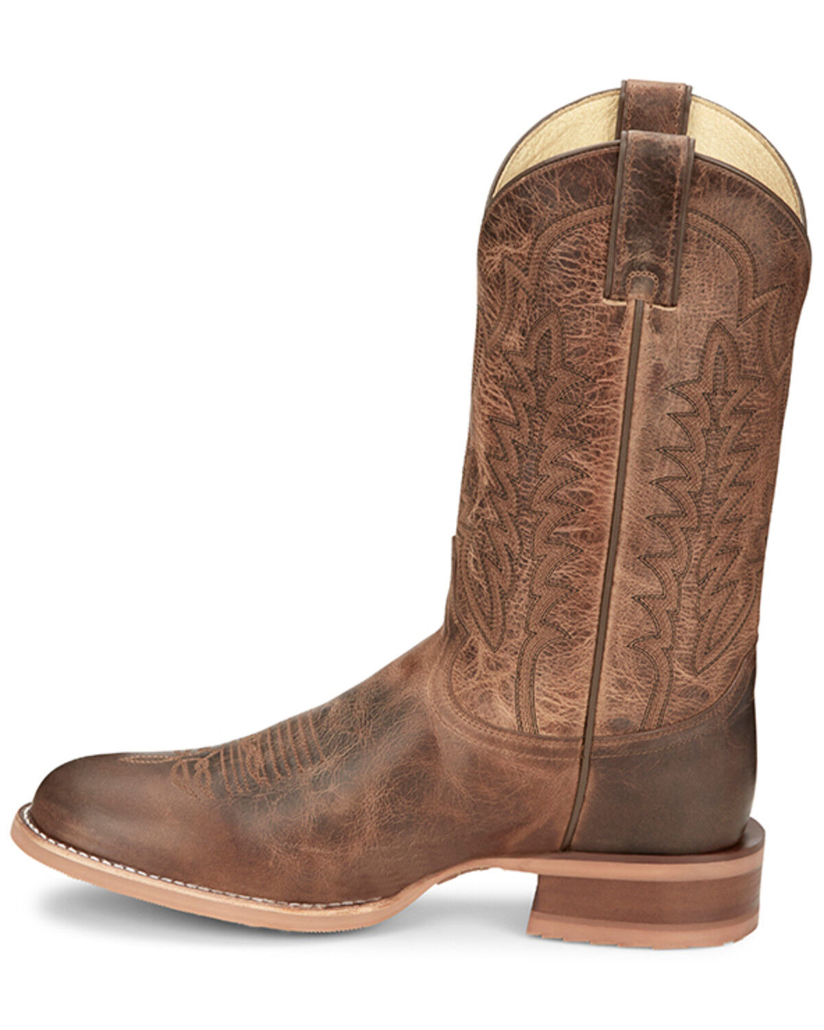 Image #3 - Justin Men's Clanton Western Boots - Round Toe, Brown, hi-res