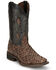 Image #1 - Nocona Men's Locoweed Pirarucu Print Western Boots - Broad Square Toe, Brown, hi-res
