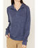 Image #2 - Ariat Women's Rebar 1/4 Zip Long Sleeve Work Shirt, Blue, hi-res