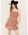 Image #1 - Ash & Violet Women's Floral Tier Mini Dress, Rust Copper, hi-res