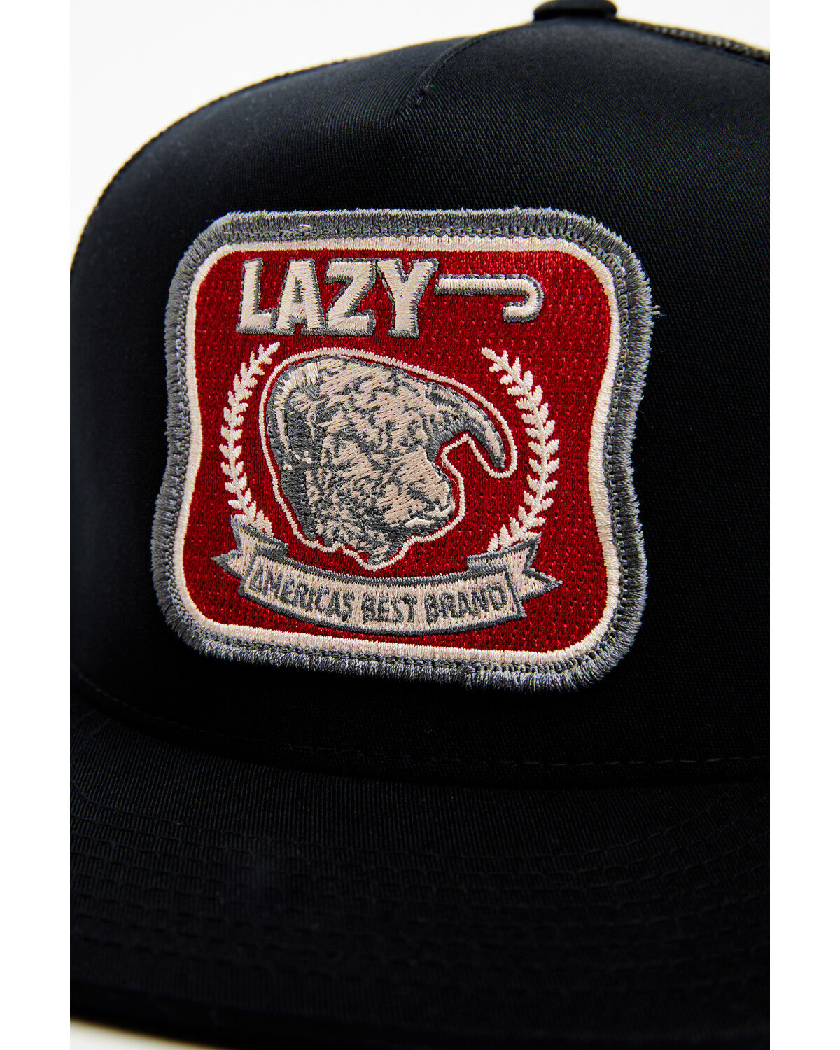 Image #2 - Lazy J Ranch Wear Men's America's Best Brand Patch Trucker Cap, Black, hi-res