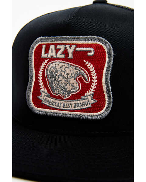 Image #2 - Lazy J Ranch Wear Men's America's Best Brand Patch Trucker Cap , Black, hi-res