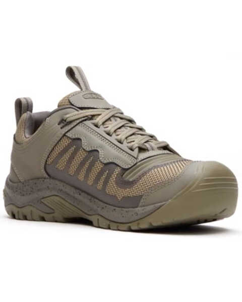 Keen Men's Reno Low Waterproof Work Shoes - Round Toe, Mahogany, hi-res