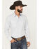 Image #1 - Stetson Men's Plaid Print Long Sleeve Snap Western Shirt, Blue, hi-res