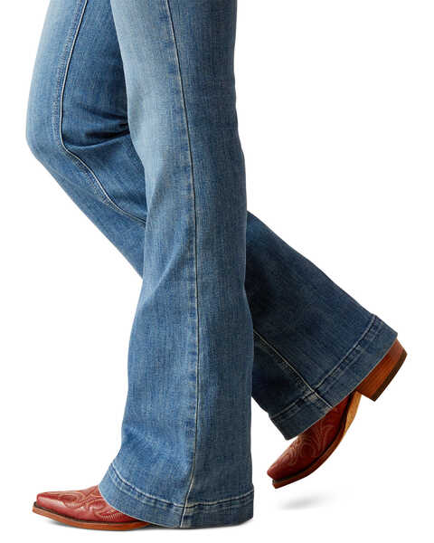 Image #5 - Ariat Women's Minnesota Medium Wash Mid Rise Leila Slim Stretch Trouser Jeans - Plus, Medium Wash, hi-res