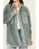Image #3 - Cleo + Wolf Women's Oversized French Terry Shacket , Steel Blue, hi-res