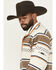 Image #2 - Cinch Men's Striped 1/4 Snap Pullover, Cream, hi-res