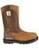 Image #2 - Carhartt Men's Waterproof Wellington Pull On Work Boots - Round Toe, Bison, hi-res