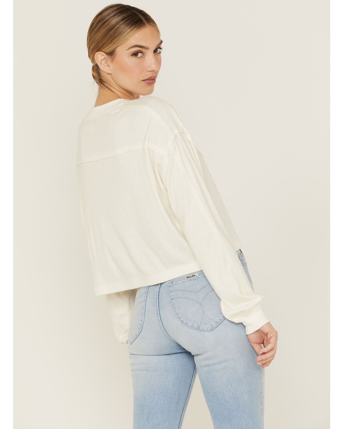 Image #4 - Cleo + Wolf Women's Boxy Floral Pocket Long Sleeve Cropped Long Sleeve, , hi-res