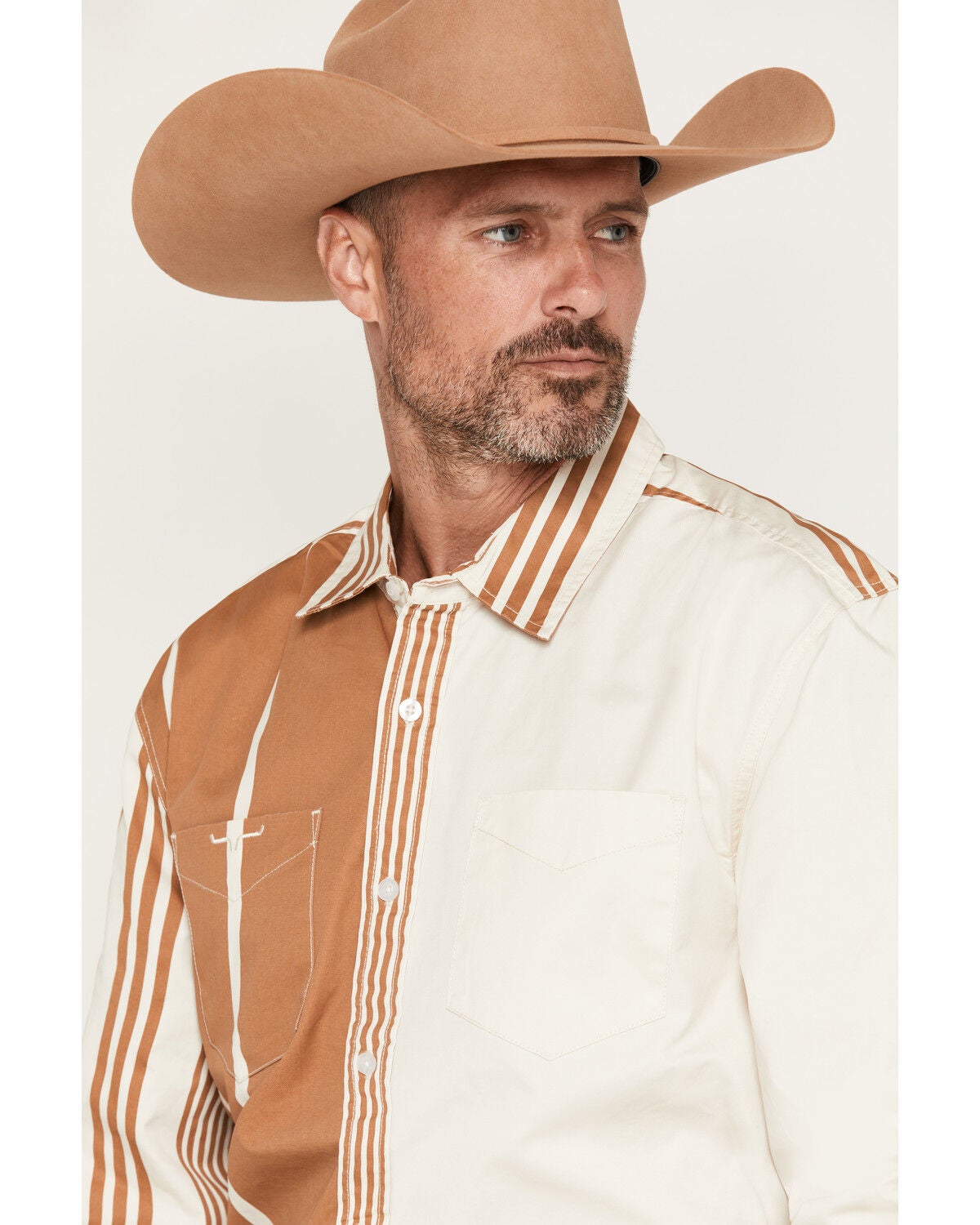 Image #2 - Zach Top X Kimes Ranch Men's Berry Striped Long Sleeve Button-Down Western Shirt, Natural, hi-res