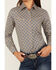 Image #3 - Cruel Girl Girls' Geo Print Long Sleeve Snap Western Shirt, Orange, hi-res