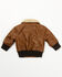 Image #3 - Urban Republic Infant Boys' Faux Leather Bomber Jacket, Lt Brown, hi-res