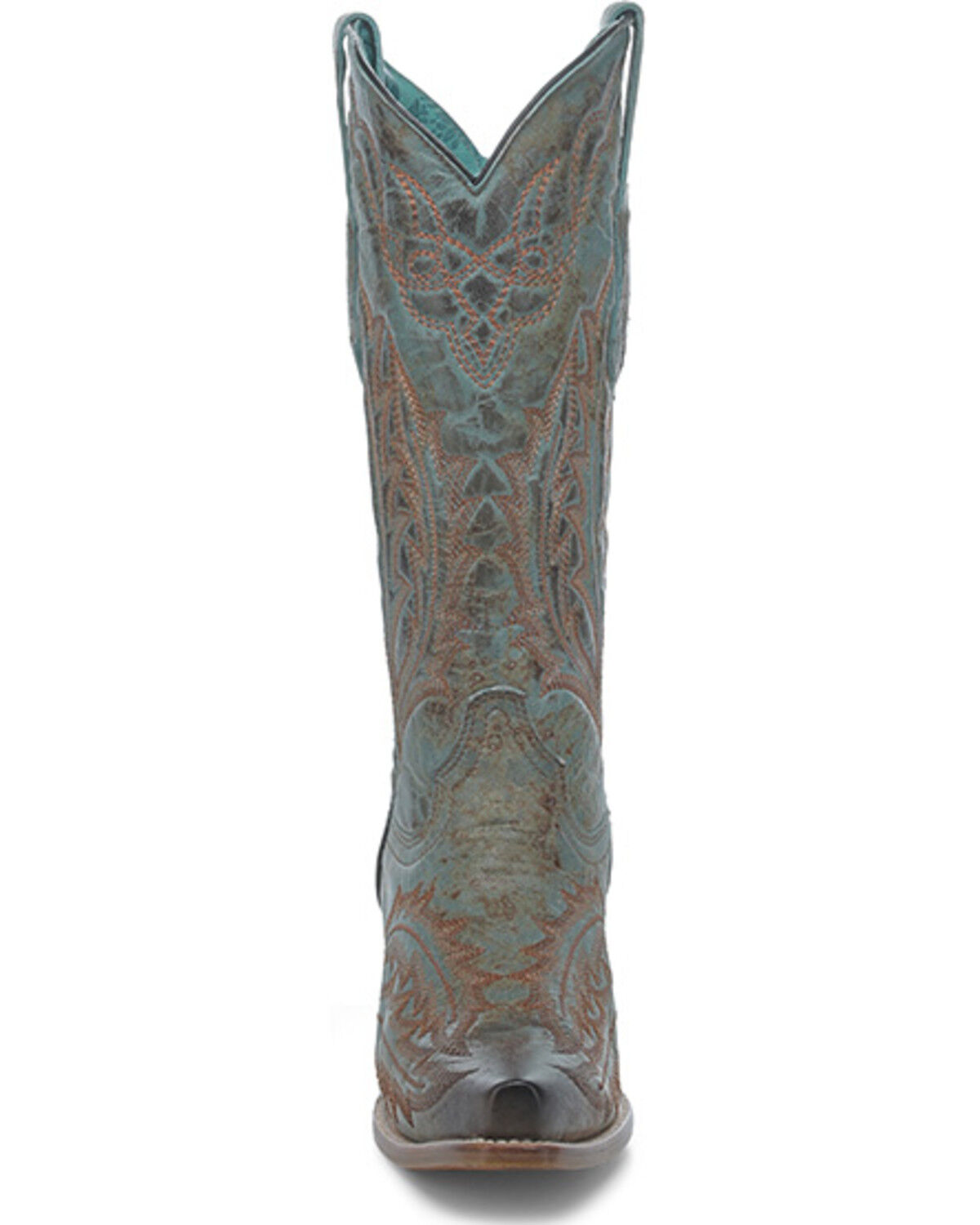 Image #3 - Corral Women's Embroidered Tall Western Boots - Snip Toe, Green, hi-res