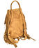 Kobler Leather Women's Rucksack Fringed Backpack, Khaki, hi-res