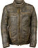 Image #1 - Milwaukee Leather Men's Distressed Scooter Jacket with Venting - Big - 4X, Black/tan, hi-res